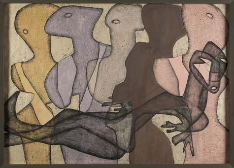 Maria Jarema, Wyrazy (Wörter), 1954, Nationalmuseum in Warschau (Muzeum Narodowe w Warszawie). © Rechtsnachfolge der Künstlerin