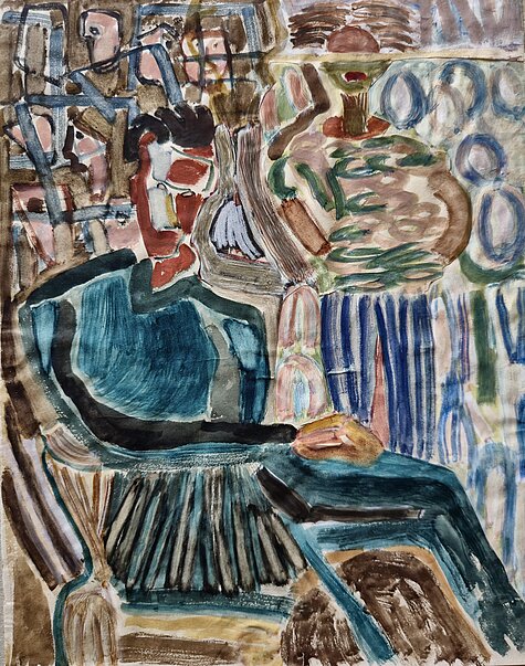Maria Jarema, Portret (Porträt), 1942. Nationalmuseum in Warschau (Muzeum Narodowe w Warszawie). © Rechtsnachfolge der Künstlerin